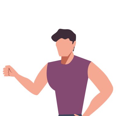 adam karakter portre çizgi film tasarımı