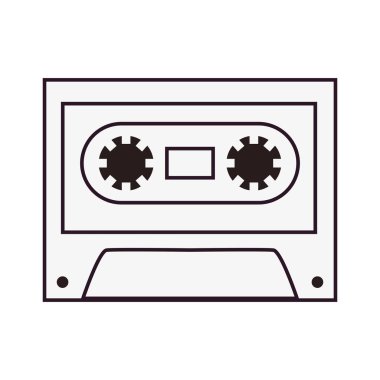 beyaz arka plan üzerinde kaset komik pop sanat