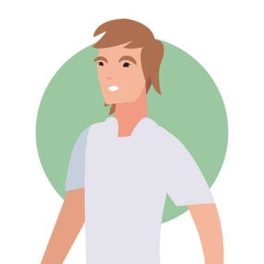 adam karakter portre çizgi film tasarımı