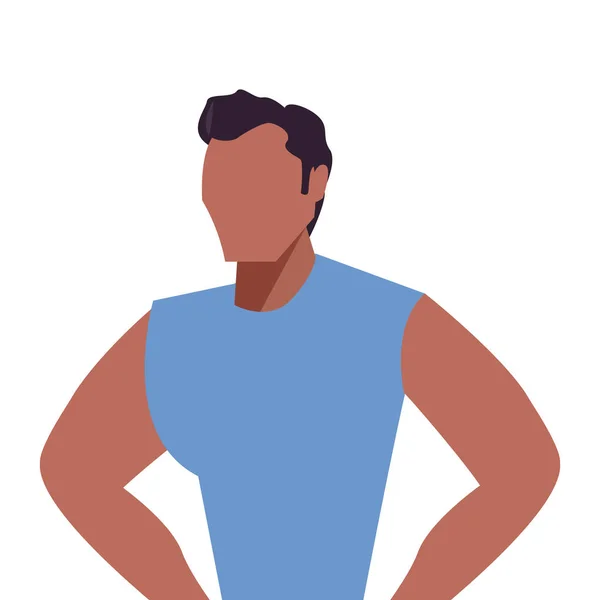 Homme personnage portrait dessin animé design — Image vectorielle
