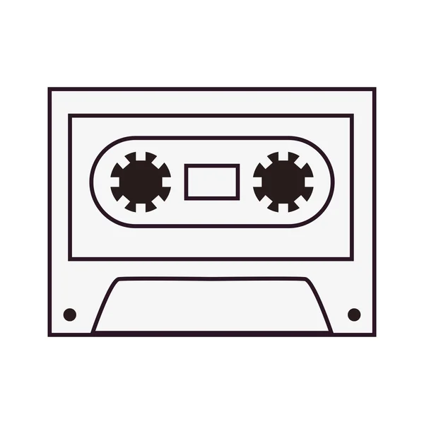Cassette cómic pop arte sobre fondo blanco — Archivo Imágenes Vectoriales