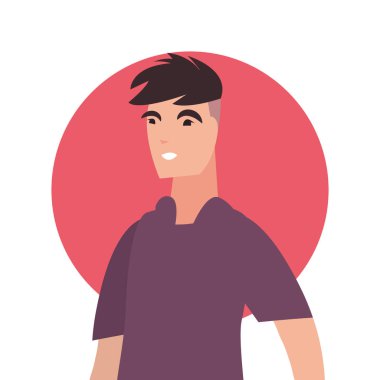 adam karakter portre çizgi film tasarımı