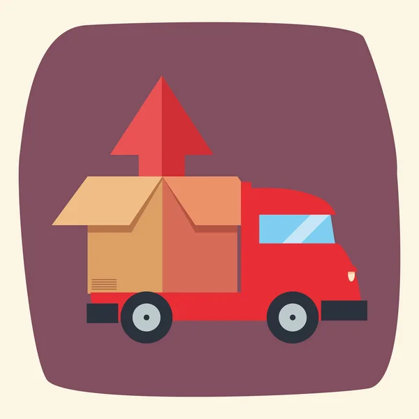 Truck fast delivery logistic icon vectorillustrate — Stock Vector