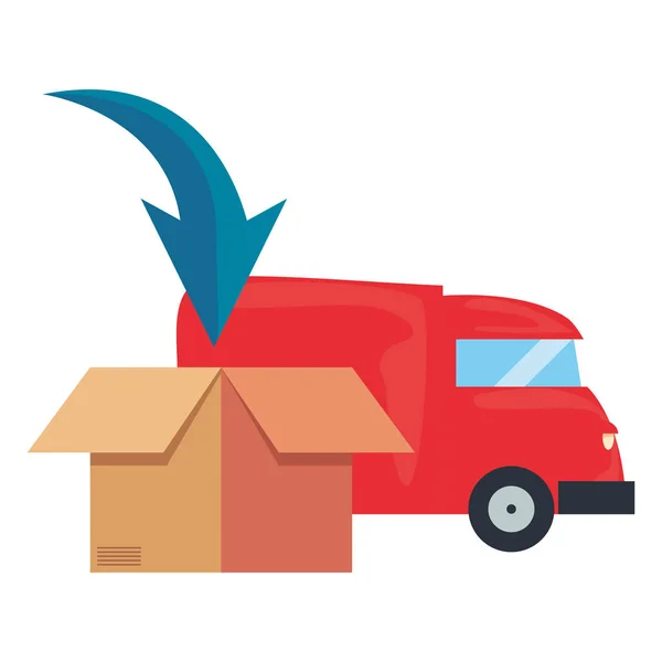 Camion consegna veloce icona logistica vettoriale illustrare — Vettoriale Stock