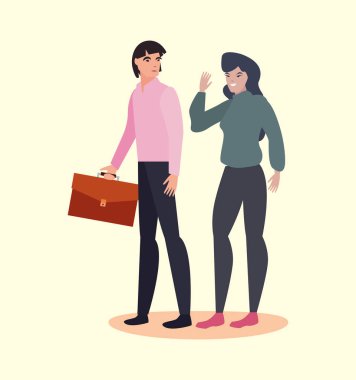 erkek ve kadın birlikte karakterler