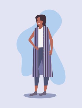 Kadın kadın karakter jest tasarımı