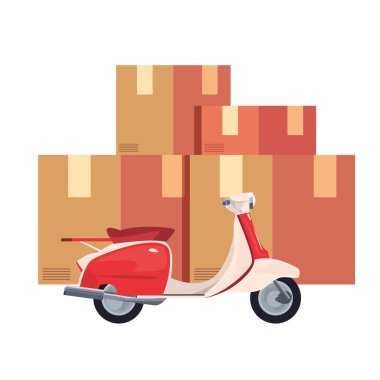 motosiklet hızlı teslimat lojistik simgesi vektörel göstermek