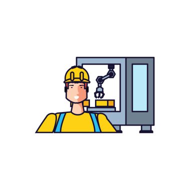 Profesyonel işçi tasarımı izole avatar