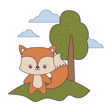 şirin fox hayvan peyzaj