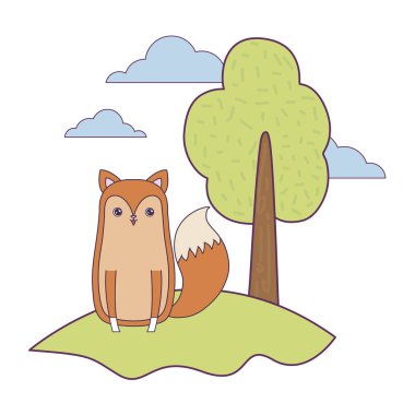 şirin fox hayvan peyzaj