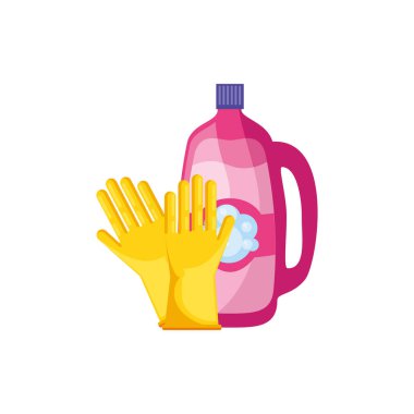 İzole temizleme eldivenleri ve deterjan tasarımı