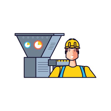 Profesyonel işçi tasarımı izole avatar