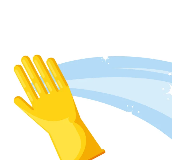 İzole temizleme eldiveni tasarım simgesi vektör ilustration — Stok Vektör