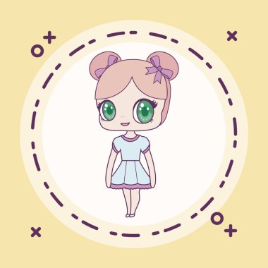 çerçeve dairesel sevimli küçük bebek