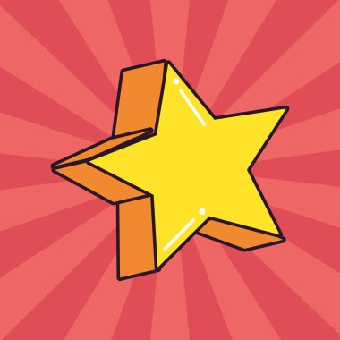 beyaz arka plan üzerinde yıldız komik pop sanat