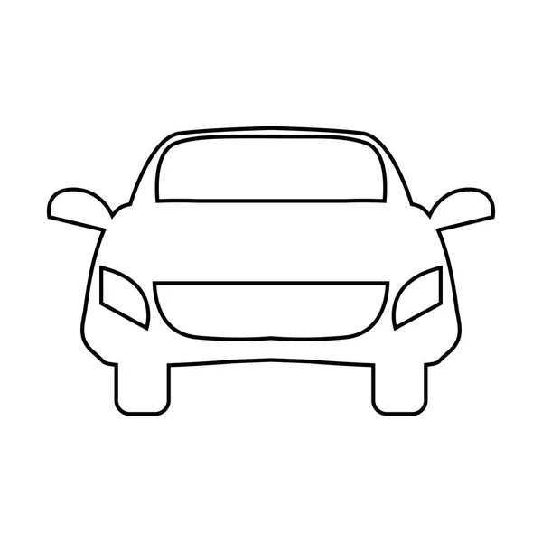 Veículo carro vista frontal ícone vetor ilustração — Vetor de Stock