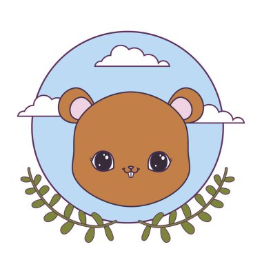 taç yaprakları ile sevimli sincap başkanı