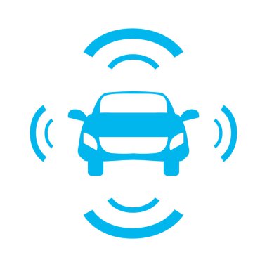 otonom akıllı araba simgesi vektör ilustration