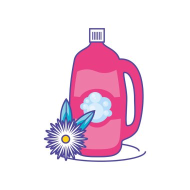 İzole temizleme deterjanı tasarım simgesi vektör ilustration