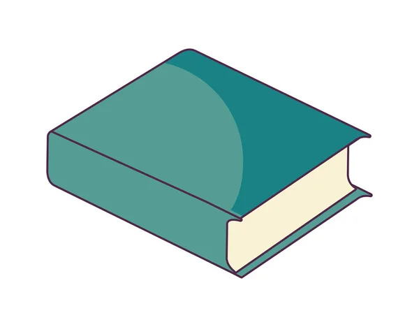 Textová kniha vzdělání izolovaný ikona — Stockový vektor