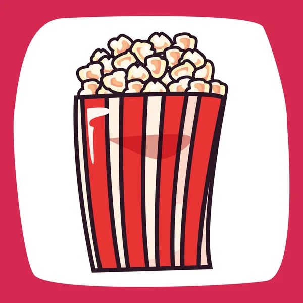 Pop corn comic pop art sobre fondo blanco — Vector de stock