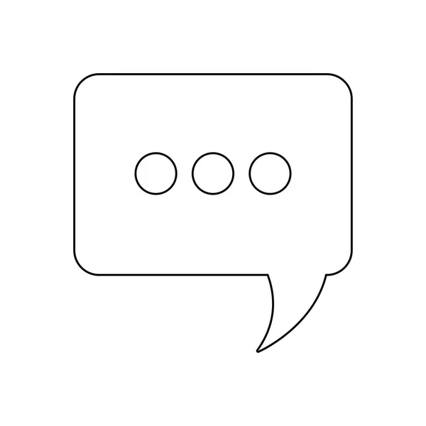 Speech bubble in rectangle shape isolated icon — Stock Vector