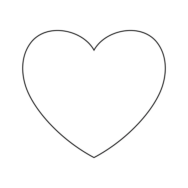 Kalp romantik izole ikonu sever — Stok Vektör