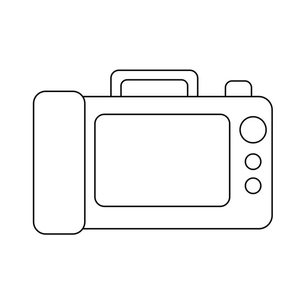 Camera photographic device isolated icon — Stock Vector