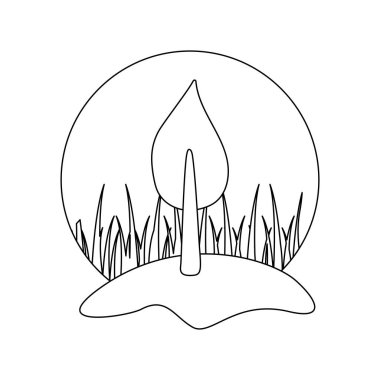 Ağaç bitkisi doğa izole simgesi