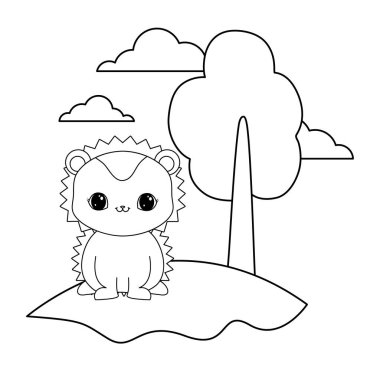 manzara doğal sevimli kirpi hayvan