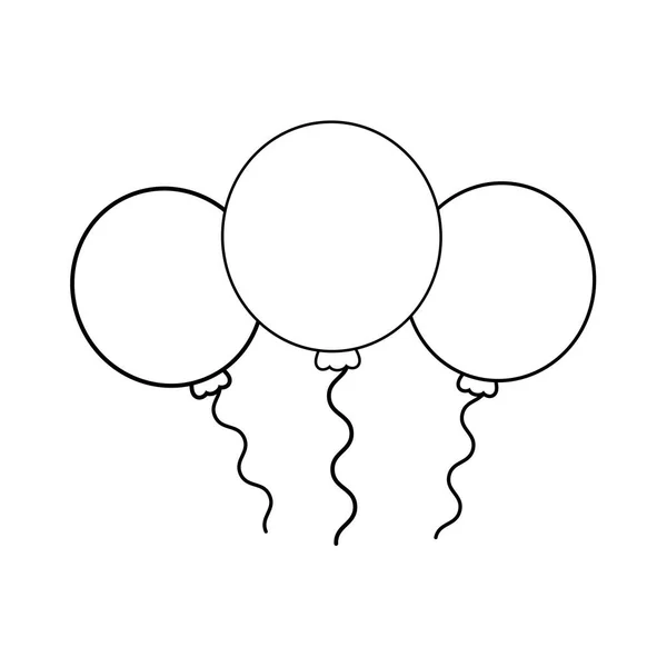 บอลลูนฮีเลียมอากาศไอคอนแยก — ภาพเวกเตอร์สต็อก