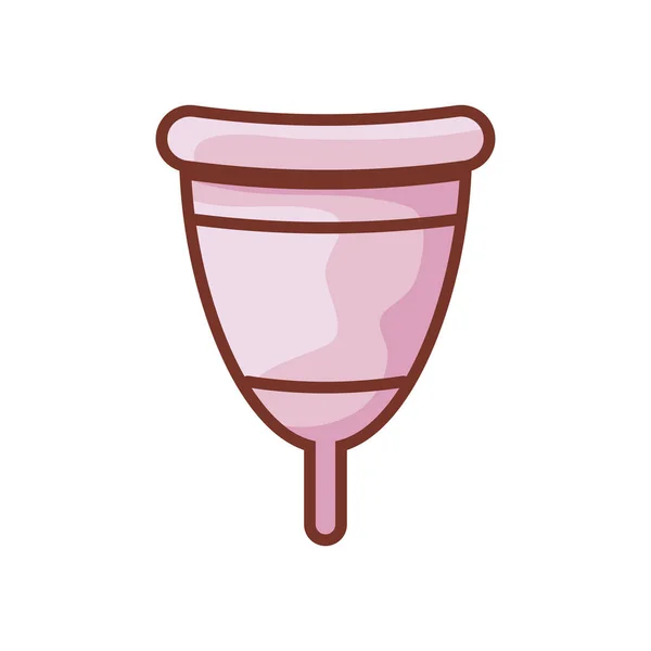 Copo menstrual ícone isolado feminino — Vetor de Stock