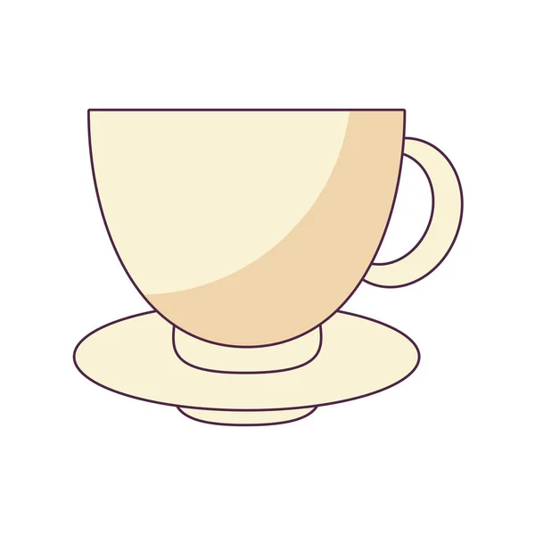 Delicious cup coffee isolated icon — Stock Vector