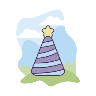 manzara parti şapka dekoratif