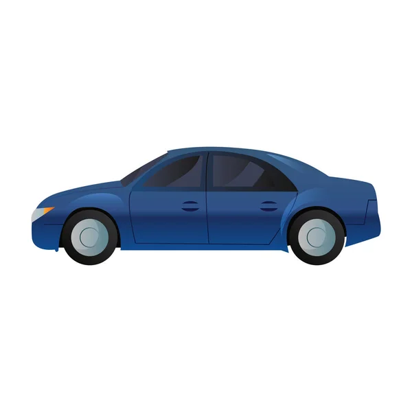 Veicolo auto vista laterale icona vettoriale ilustrazione — Vettoriale Stock