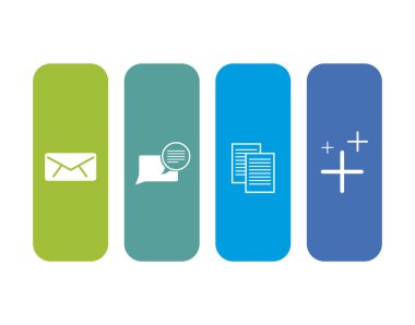 iş simgeleri ile barlar infographics etiketleri