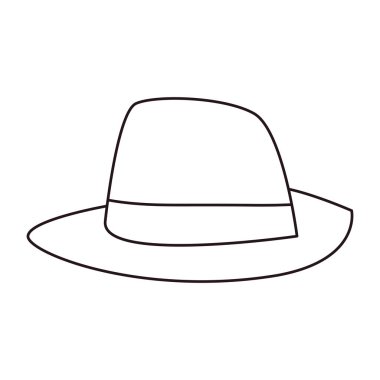 Beyaz arkaplanda şapka aksesuarı