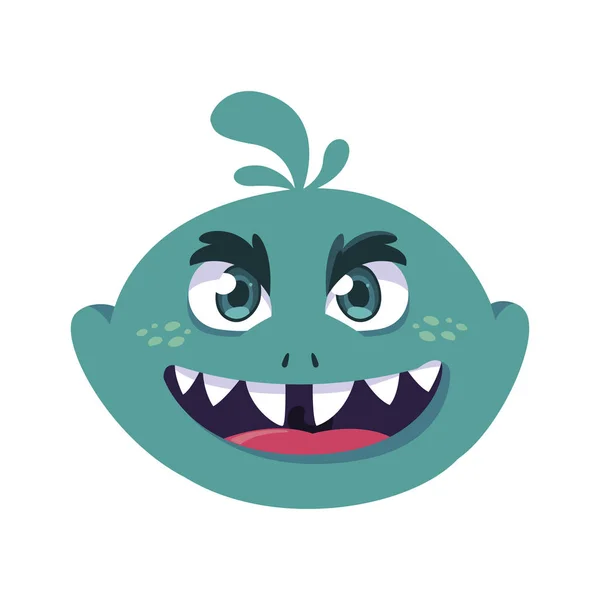 Vicces szörny képregény karakter avatar — Stock Vector