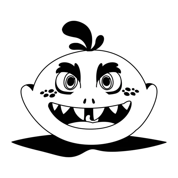 Funny monster comic character avatar — Stock Vector