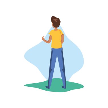 İzole adam tasarım vektör ilustration