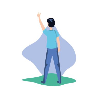 İzole adam tasarım vektör ilustration