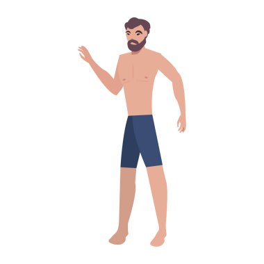 yaz saati insanlar simge vektör ilustration