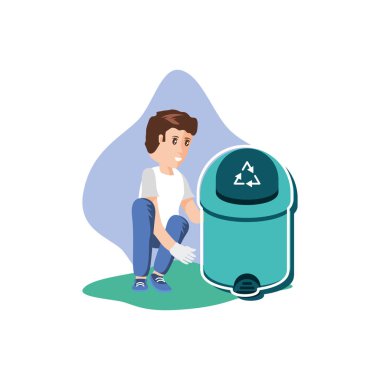 Çöp tasarımı ile Avatar adam