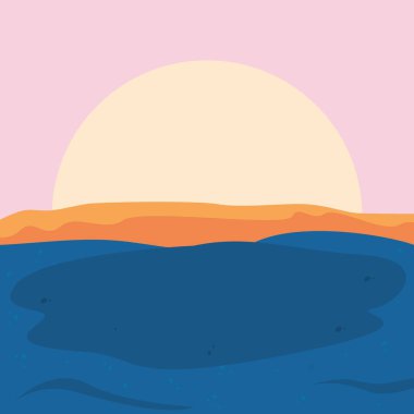 yaz saati tatil simgesi vektör ilustration