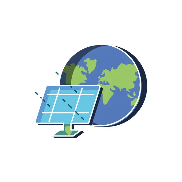 Zonnepaneel en duurzaamheids ontwerp — Stockvector