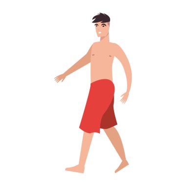 yaz saati insanlar simge vektör ilustration