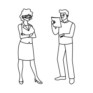 kadın mühendis ile erkek inşaatçı oluşturucu