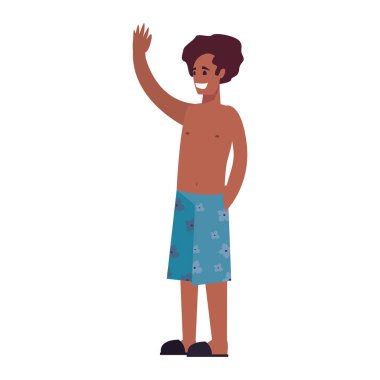 beyaz arka planda mayo adam