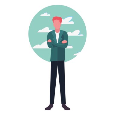 adam avatar karakter gökyüzü arka plan