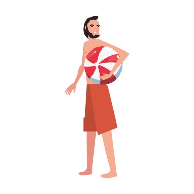 yaz saati insanlar simge vektör ilustration